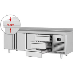 Masa frigorifica GGM Gastro KTI257T3S1313 (Inox) Thumb