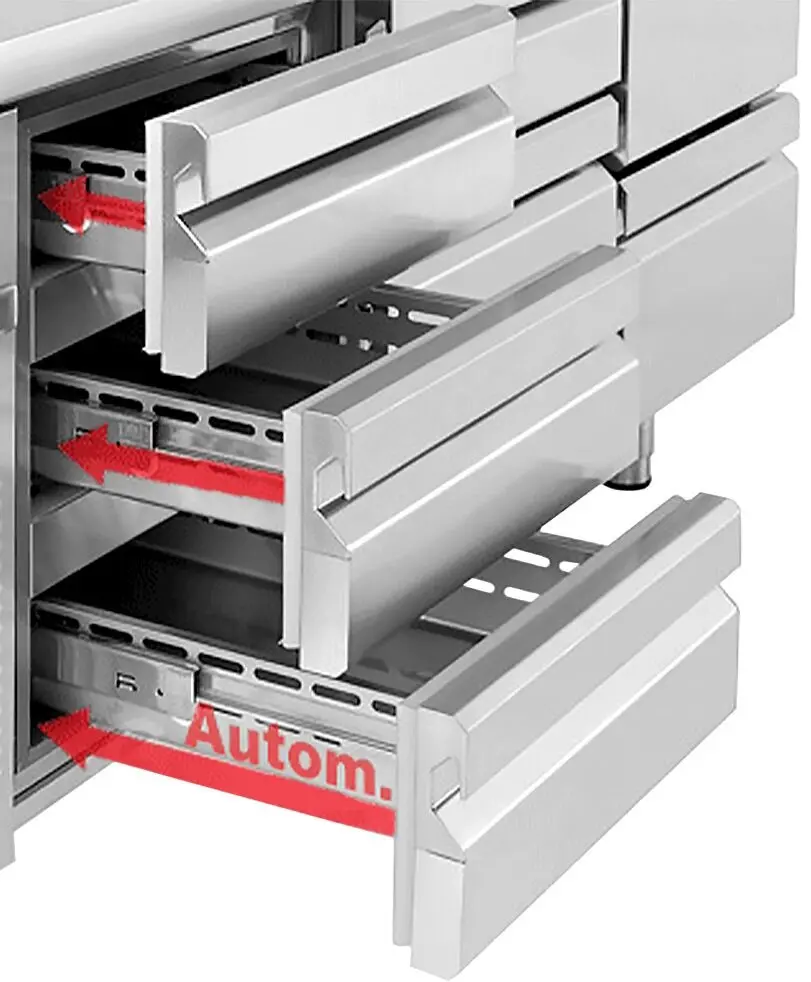 Masa frigorifica GGM Gastro KTI257T3S1313 (Inox) - 5
