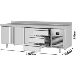 Masa frigorifica GGM Gastro KTI257T3S1313 (Inox) Thumb