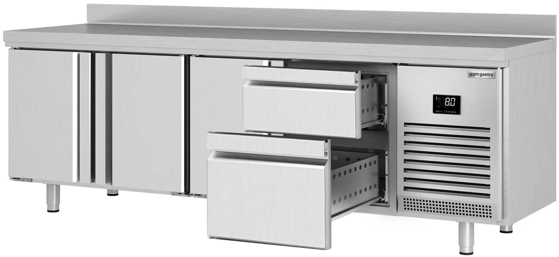 Masa frigorifica GGM Gastro KTI257T3S2313 (Inox) - 2