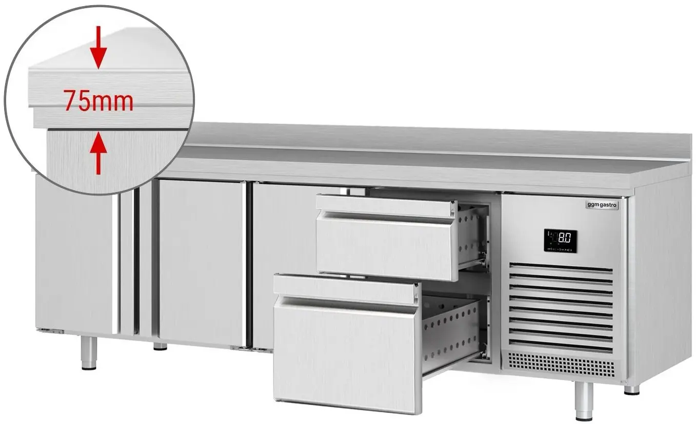 Masa frigorifica GGM Gastro KTI257T3S2313 (Inox) - 3