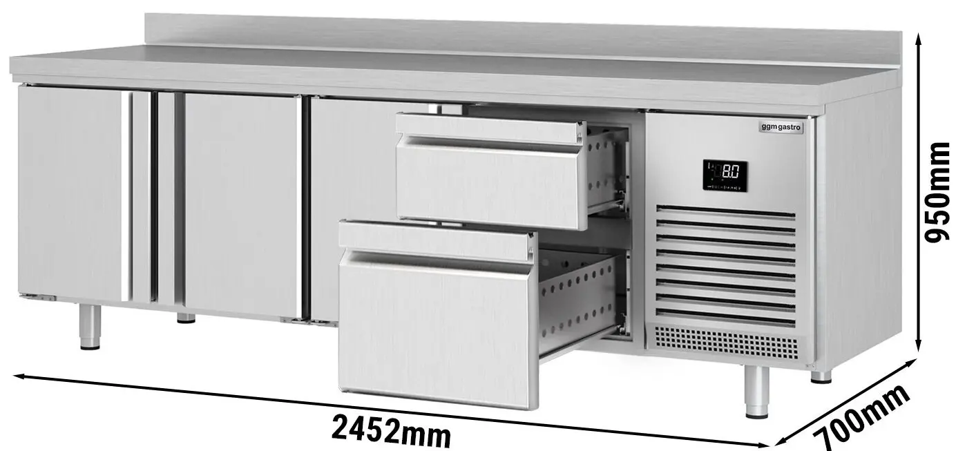 Masa frigorifica GGM Gastro KTI257T3S2313 (Inox) - 10
