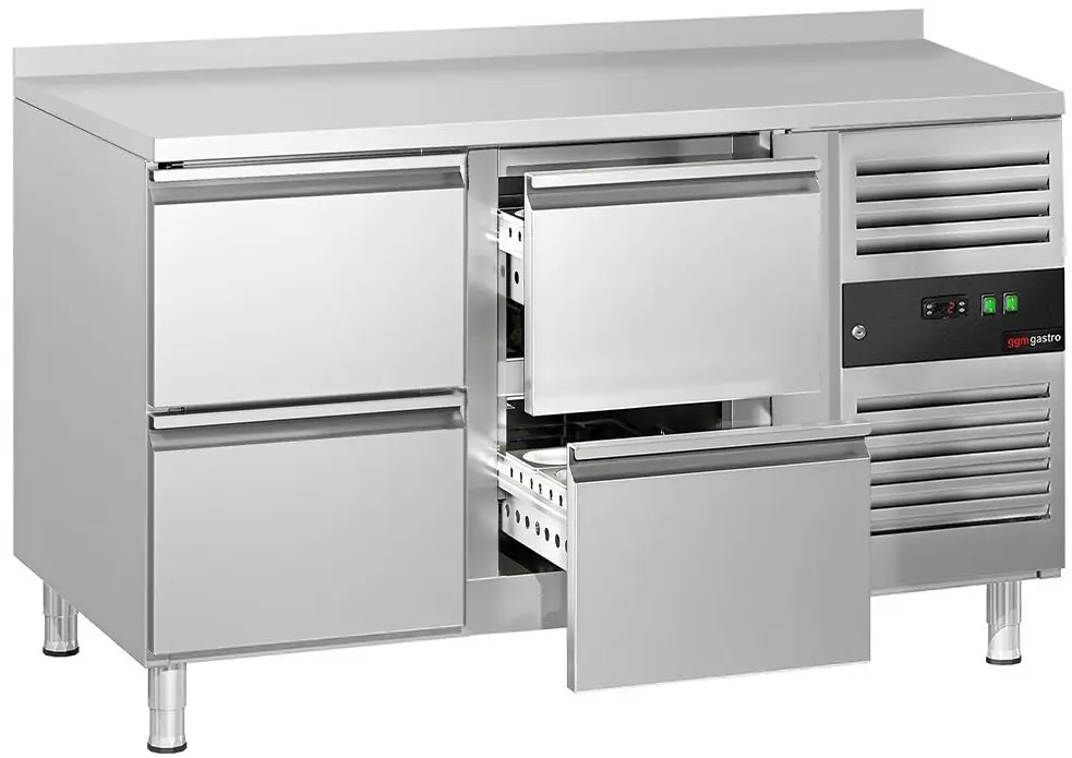 Masa frigorifica GGM Gastro KTJ147AND4 (Inox) - 2