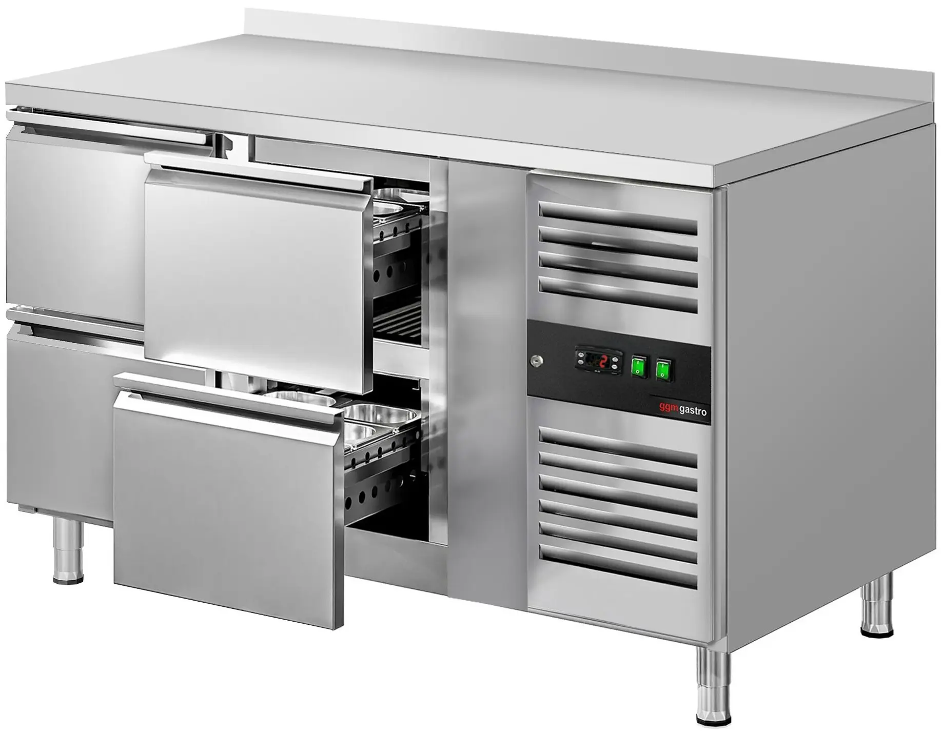 Masa frigorifica GGM Gastro KTJ147AND4 (Inox) - 4
