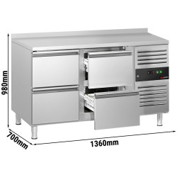 Masa frigorifica GGM Gastro KTJ147AND4 (Inox) Thumb