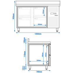 Masa frigorifica GGM Gastro KTJ147AND4 (Inox) Thumb