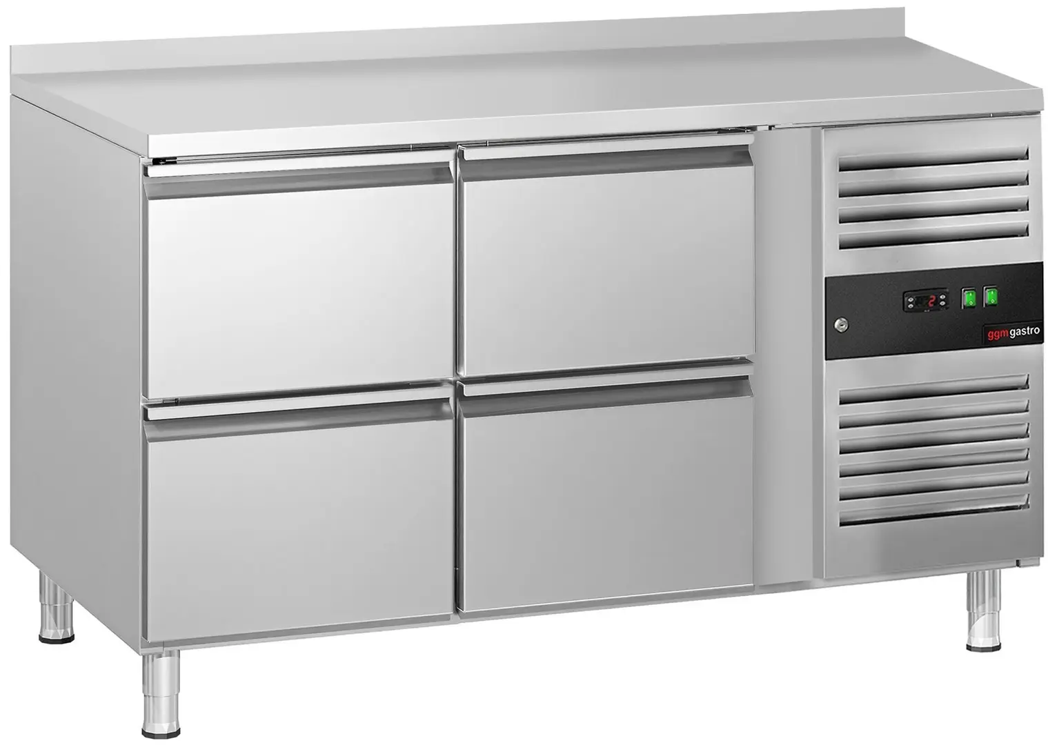 Masa frigorifica GGM Gastro KTJ147AND4 (Inox)