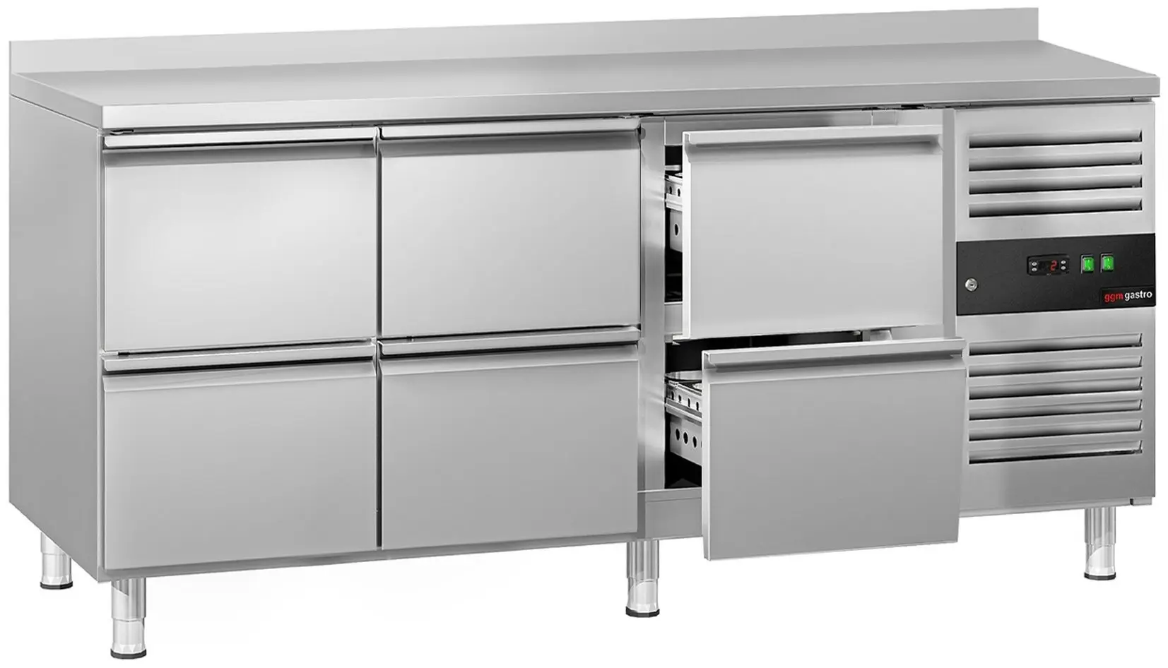 Masa frigorifica GGM Gastro KTJ187AND6 (Inox) - 2