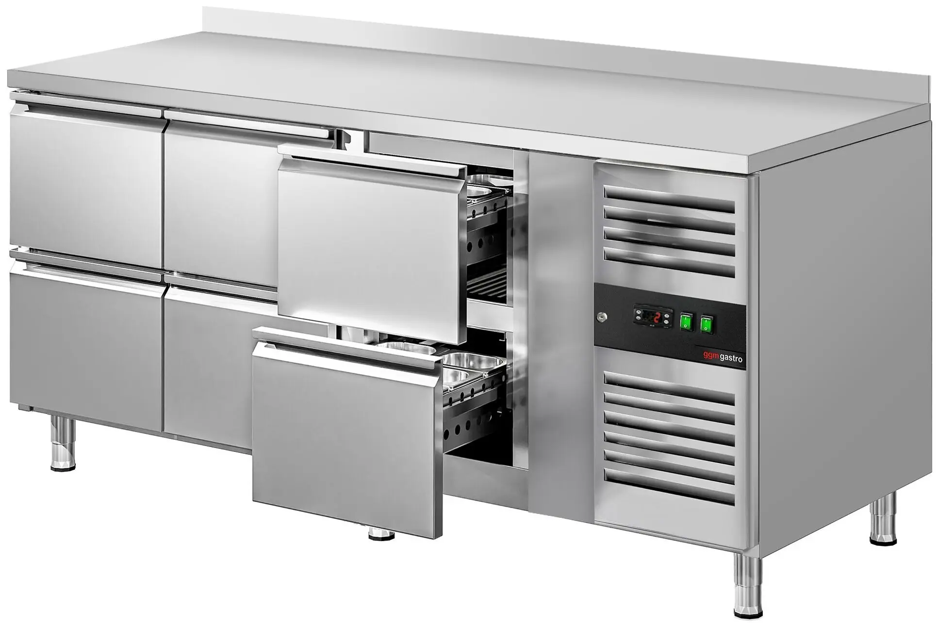 Masa frigorifica GGM Gastro KTJ187AND6 (Inox) - 4