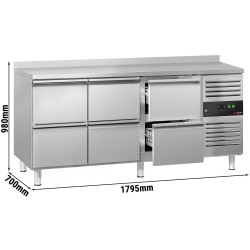 Masa frigorifica GGM Gastro KTJ187AND6 (Inox) Thumb