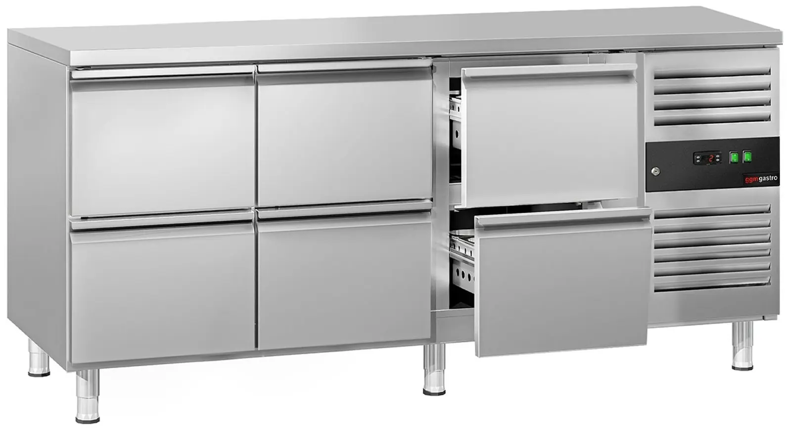 Masa frigorifica GGM Gastro KTJ187ND6 (Inox) - 2