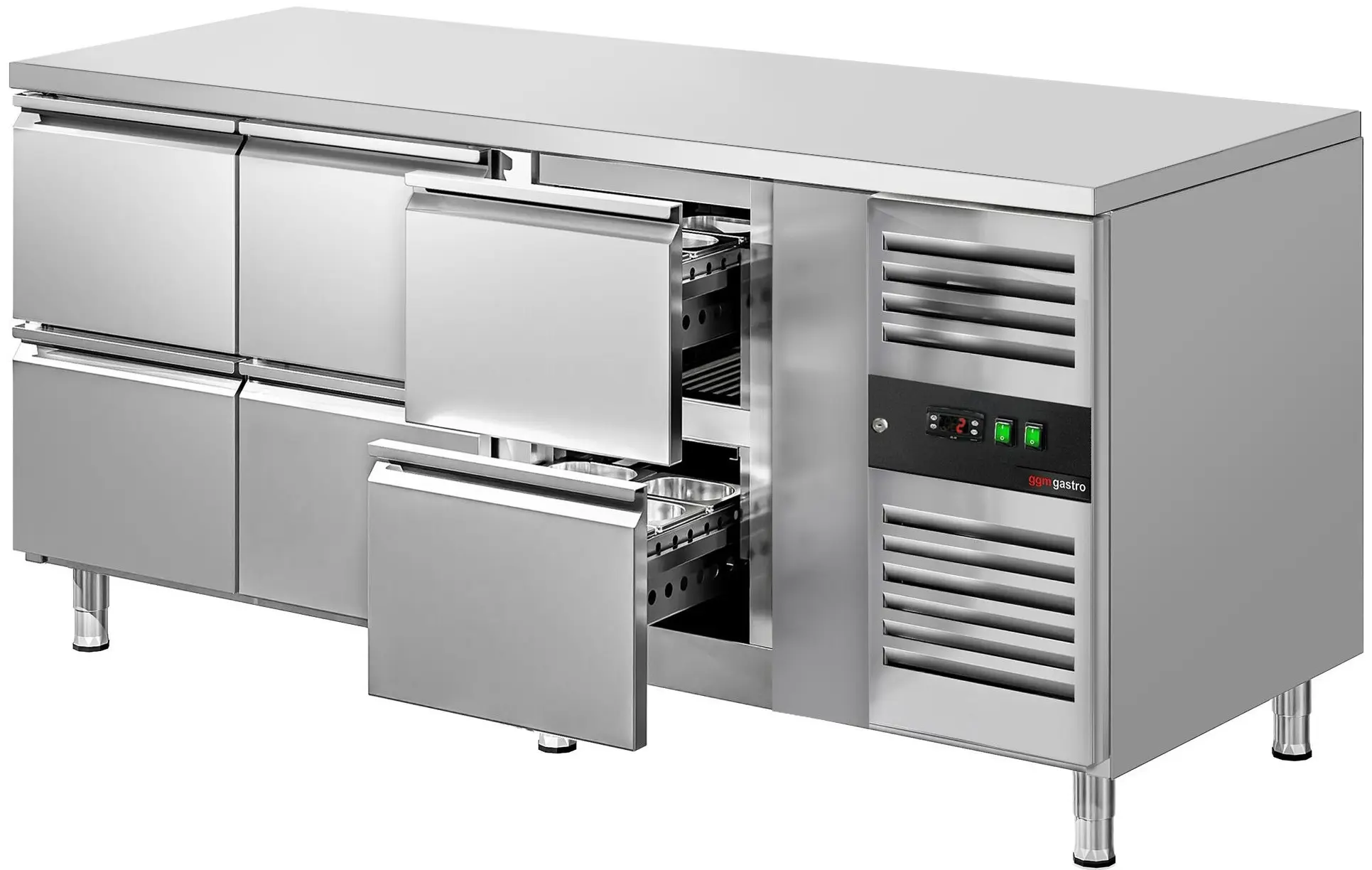 Masa frigorifica GGM Gastro KTJ187ND6 (Inox) - 4