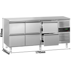 Masa frigorifica GGM Gastro KTJ187ND6 (Inox) Thumb