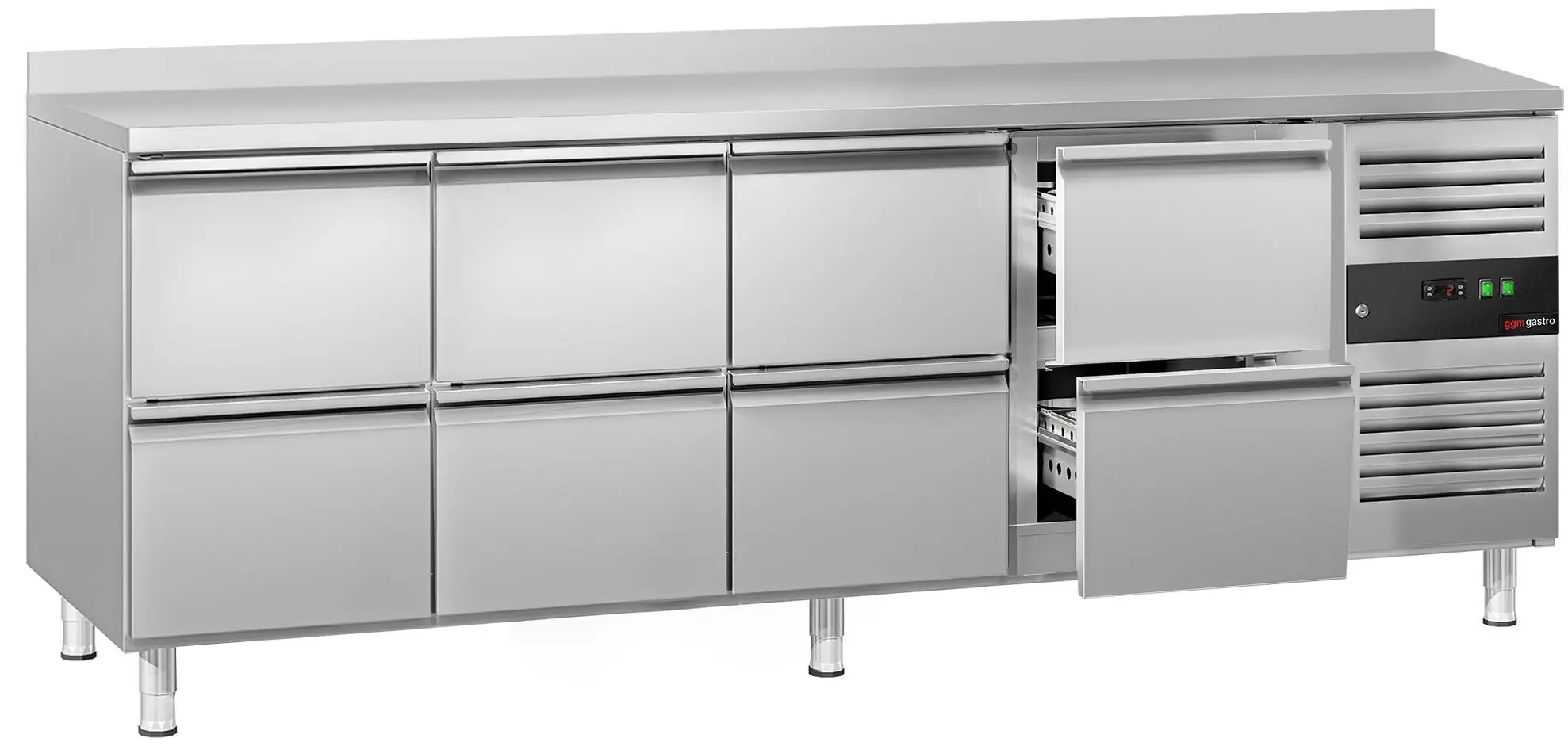 Masa frigorifica GGM Gastro KTJ227AND8 (Inox) - 2