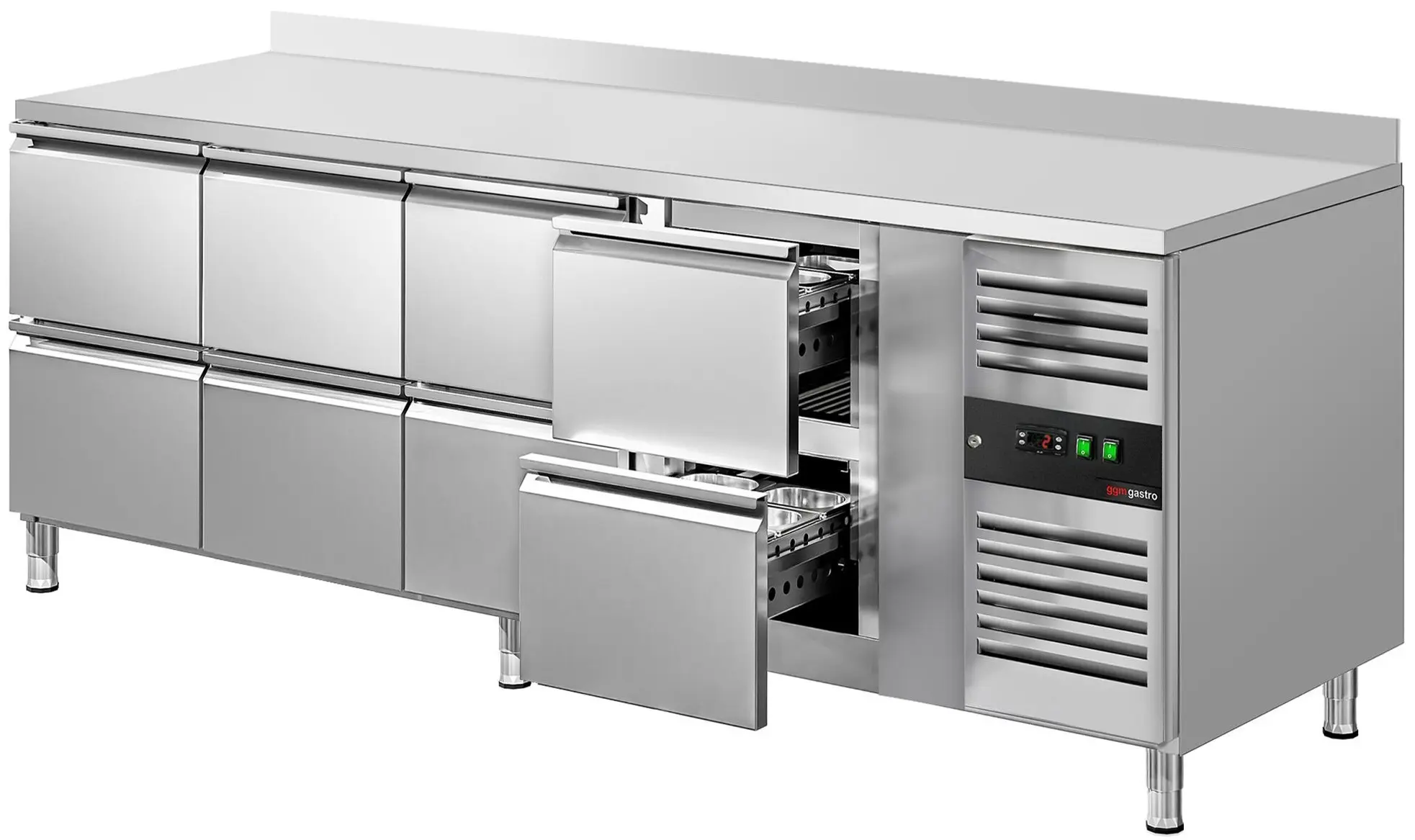 Masa frigorifica GGM Gastro KTJ227AND8 (Inox) - 4
