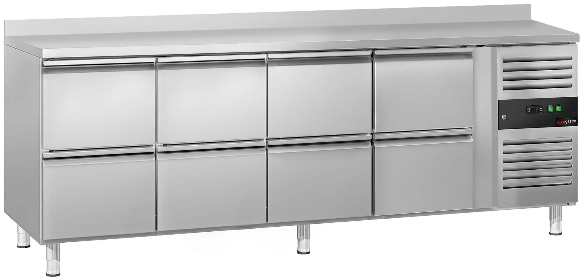Masa frigorifica GGM Gastro KTJ227AND8 (Inox)