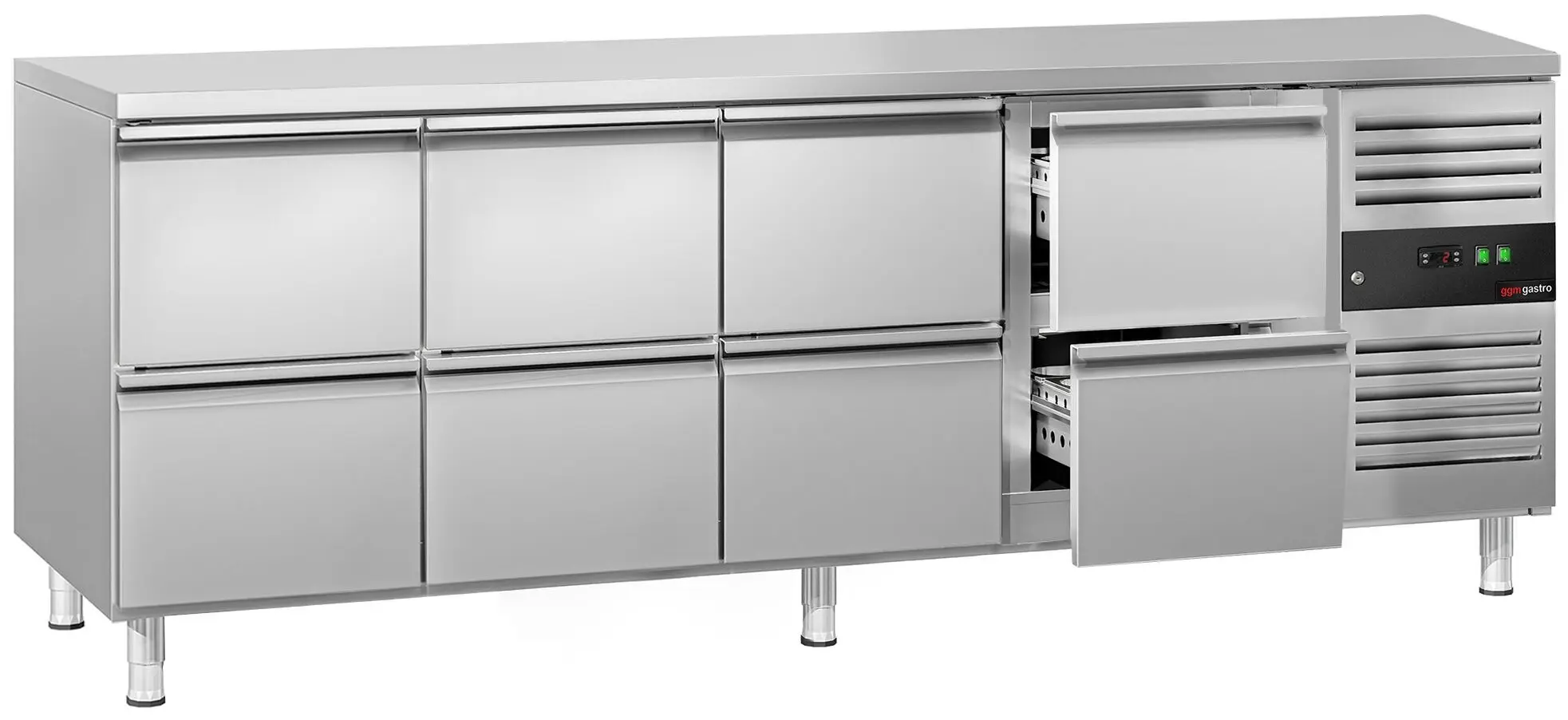 Холодильный стол GGM Gastro KTJ227ND8 (Inox) - 2