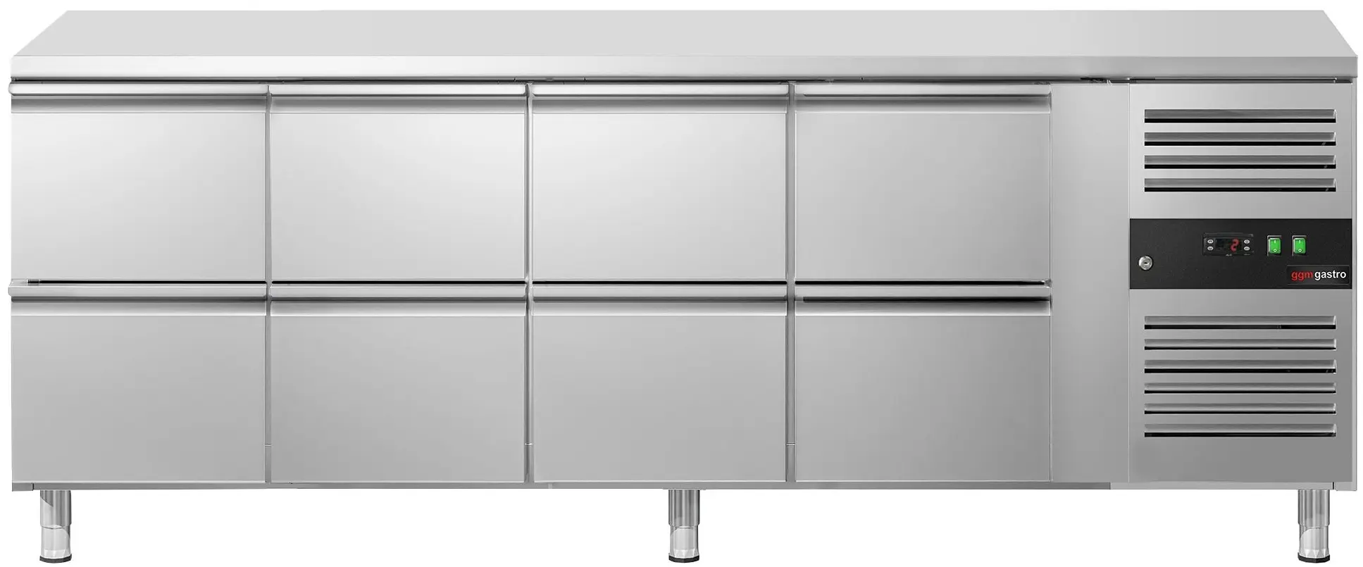 Холодильный стол GGM Gastro KTJ227ND8 (Inox) - 3