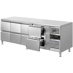 Холодильный стол GGM Gastro KTJ227ND8 (Inox) Thumb