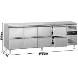 Холодильный стол GGM Gastro KTJ227ND8 (Inox) Thumb