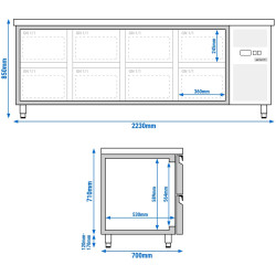 Холодильный стол GGM Gastro KTJ227ND8 (Inox) Thumb