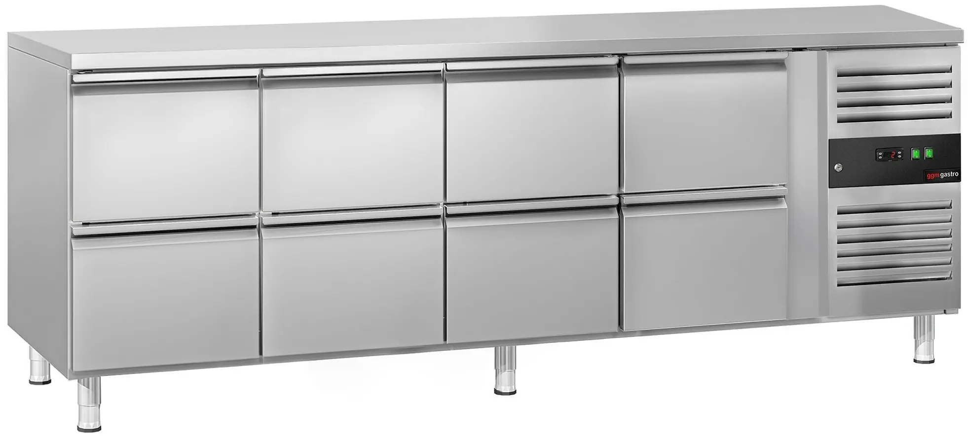 Холодильный стол GGM Gastro KTJ227ND8 (Inox)