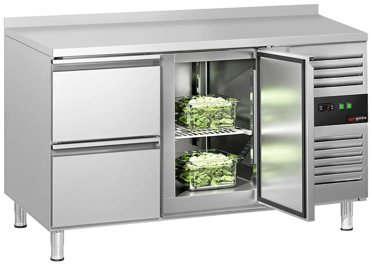 Masa frigorifica GGM Gastro KTS147AND#1T#2S (Inox) - 2