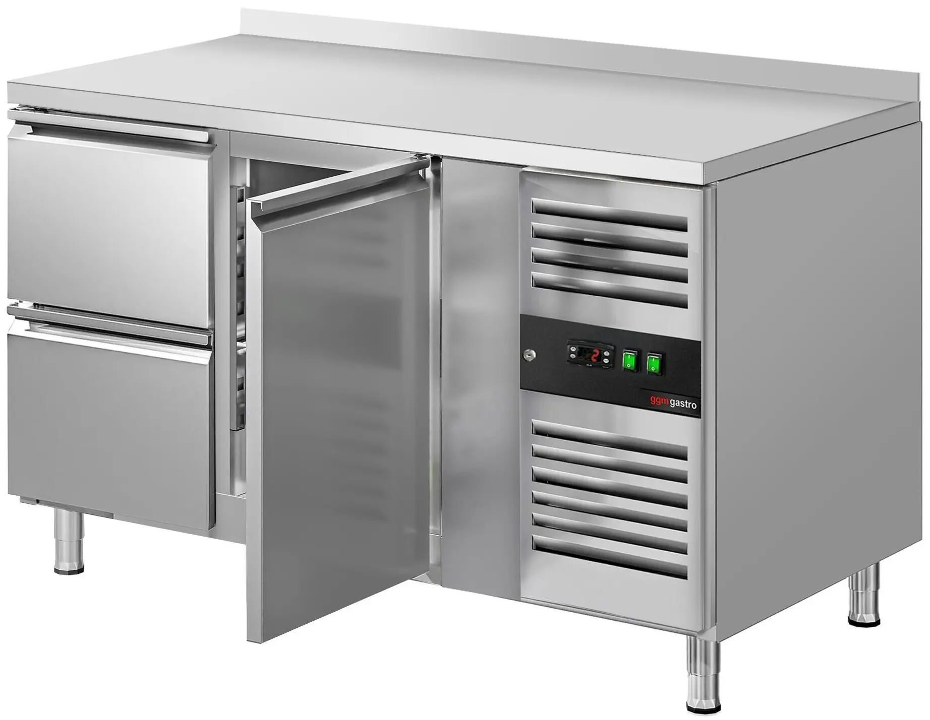 Masa frigorifica GGM Gastro KTS147AND#1T#2S (Inox) - 4