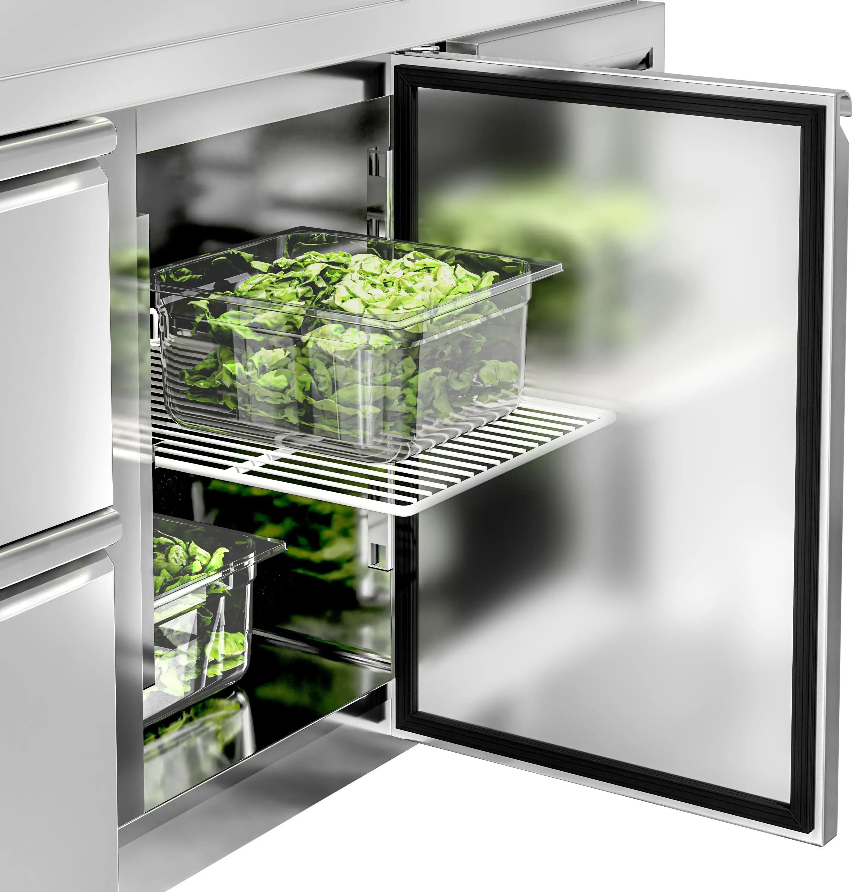 Masa frigorifica GGM Gastro KTS147AND#1T#2S (Inox) - 6