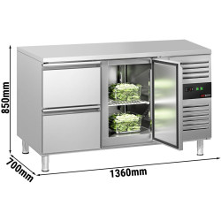 Холодильный стол GGM Gastro KTS147ND#1T#2S (Inox) Thumb