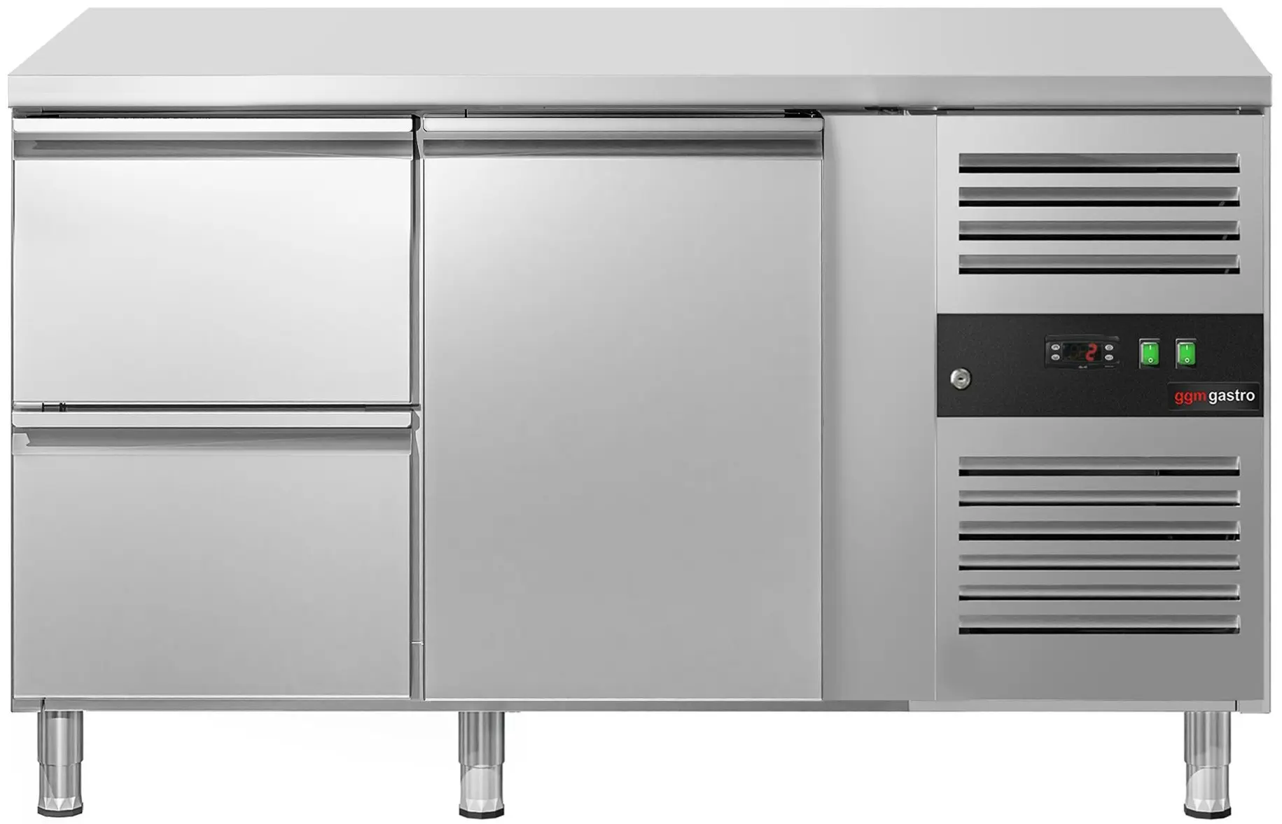 Холодильный стол GGM Gastro KTS147ND#1T#2S (Inox) - 3