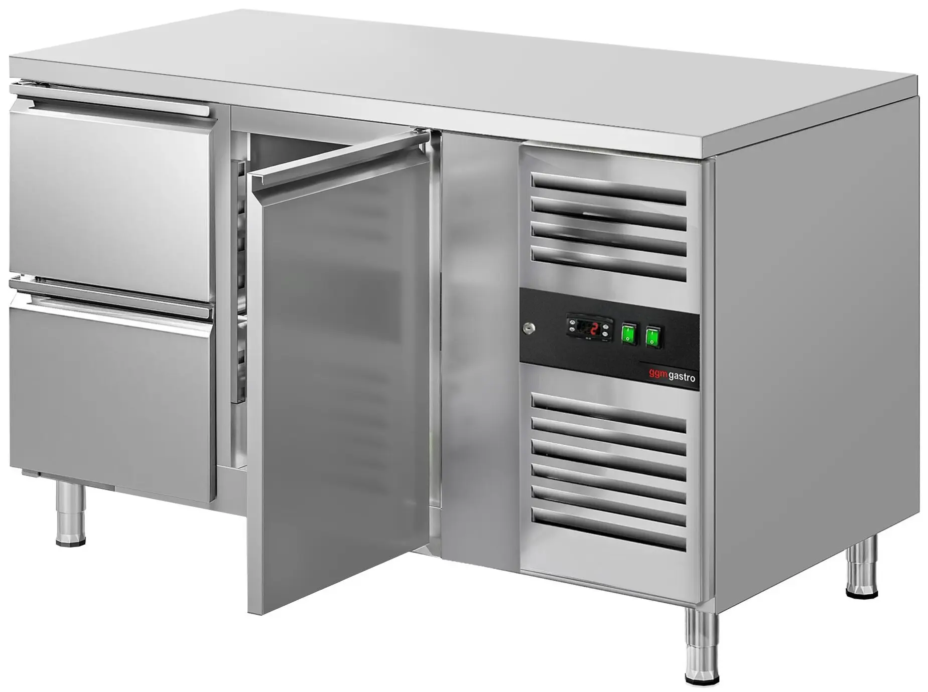 Холодильный стол GGM Gastro KTS147ND#1T#2S (Inox) - 4