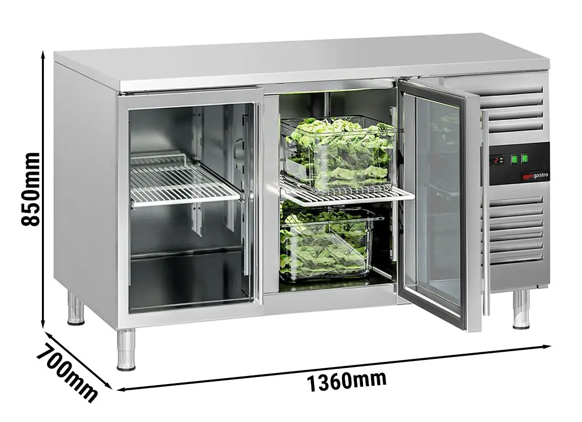 Masa frigorifica GGM Gastro KTS147ND#2G (Inox) - 8