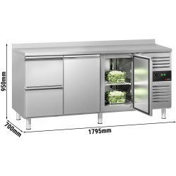 Masa frigorifica GGM Gastro KTS187AND#2T#2S (Inox) Thumb
