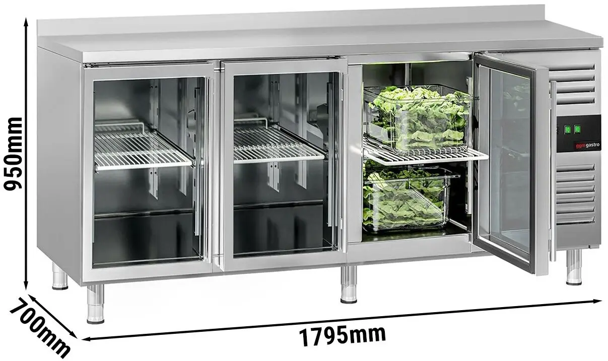 Masa frigorifica GGM Gastro KTS187AND#3G (Inox) - 7