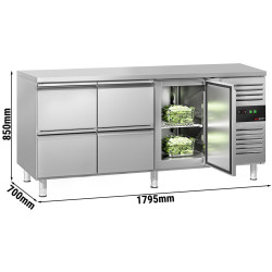 Холодильный стол GGM Gastro KTS187ND#1T#4S (Inox) Thumb