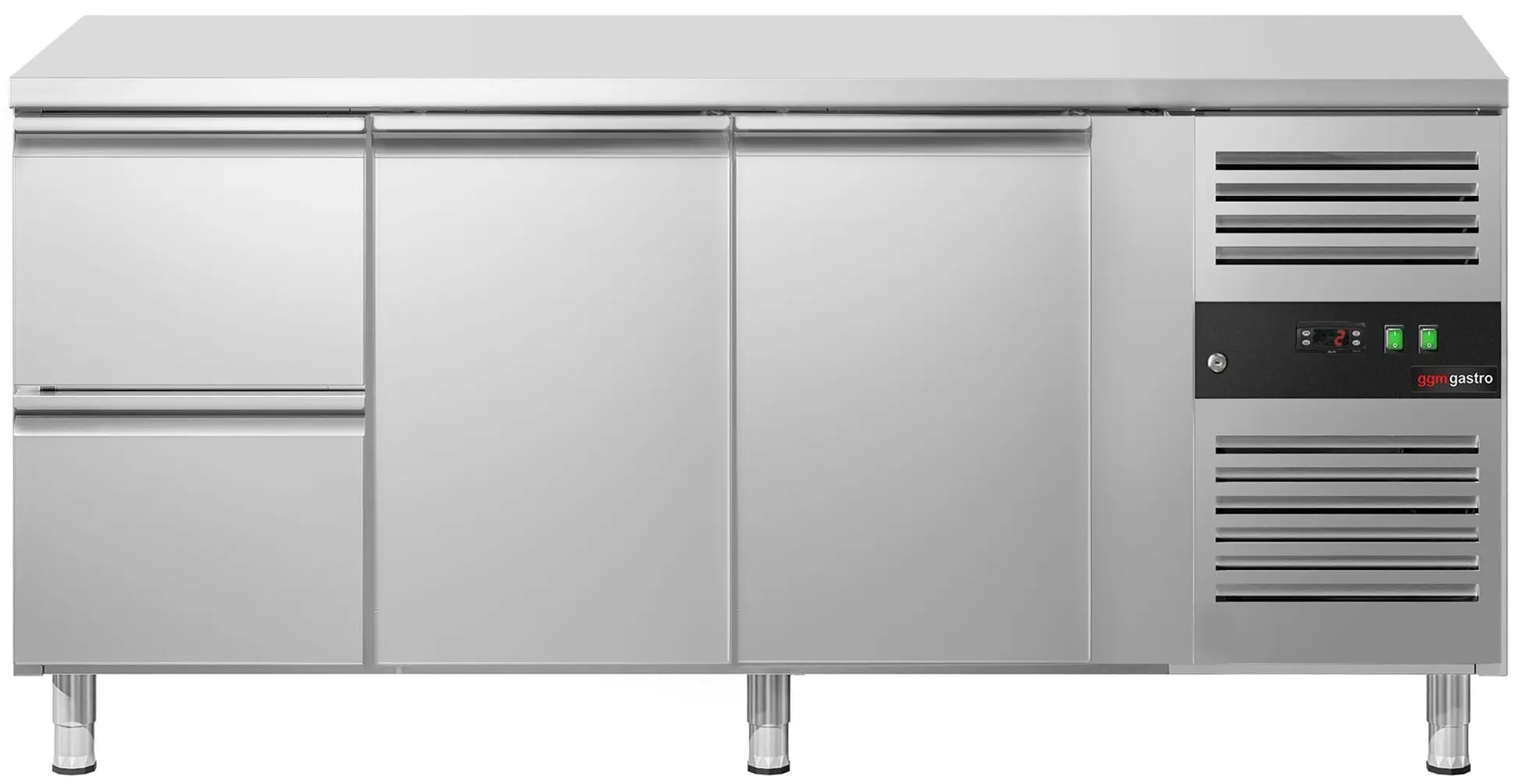 Холодильный стол GGM Gastro KTS187ND#2T#2S (Inox) - 3