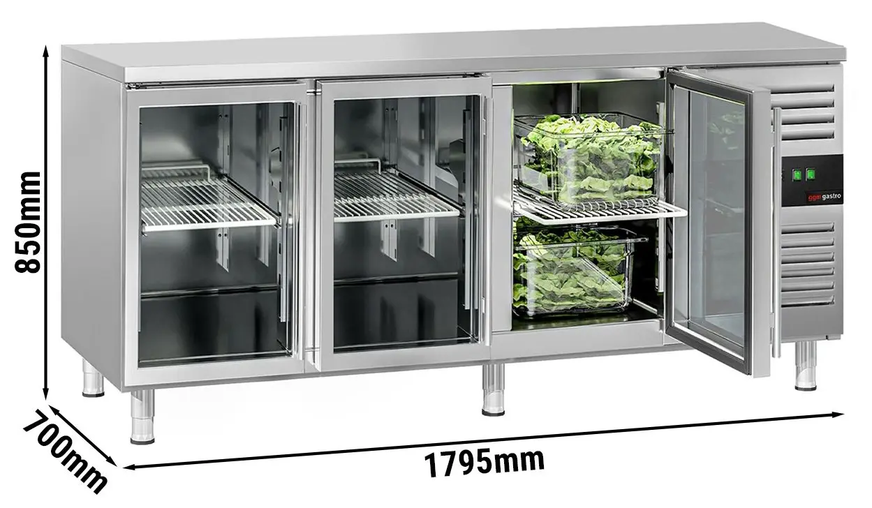 Masa frigorifica GGM Gastro KTS187ND#3G (Inox) - 8