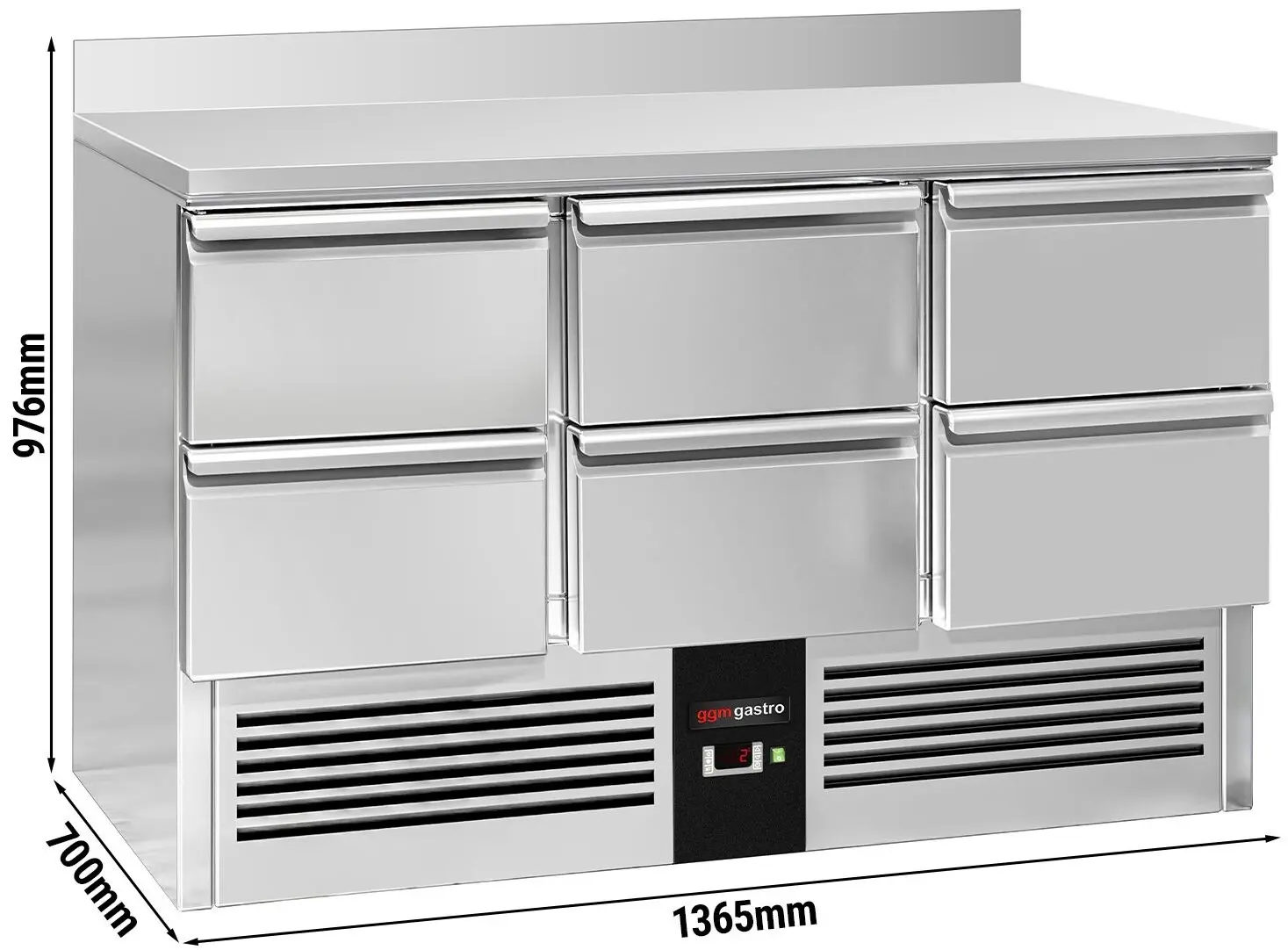 Masa frigorifica GGM Gastro SAG147E6AND (Inox) - 10
