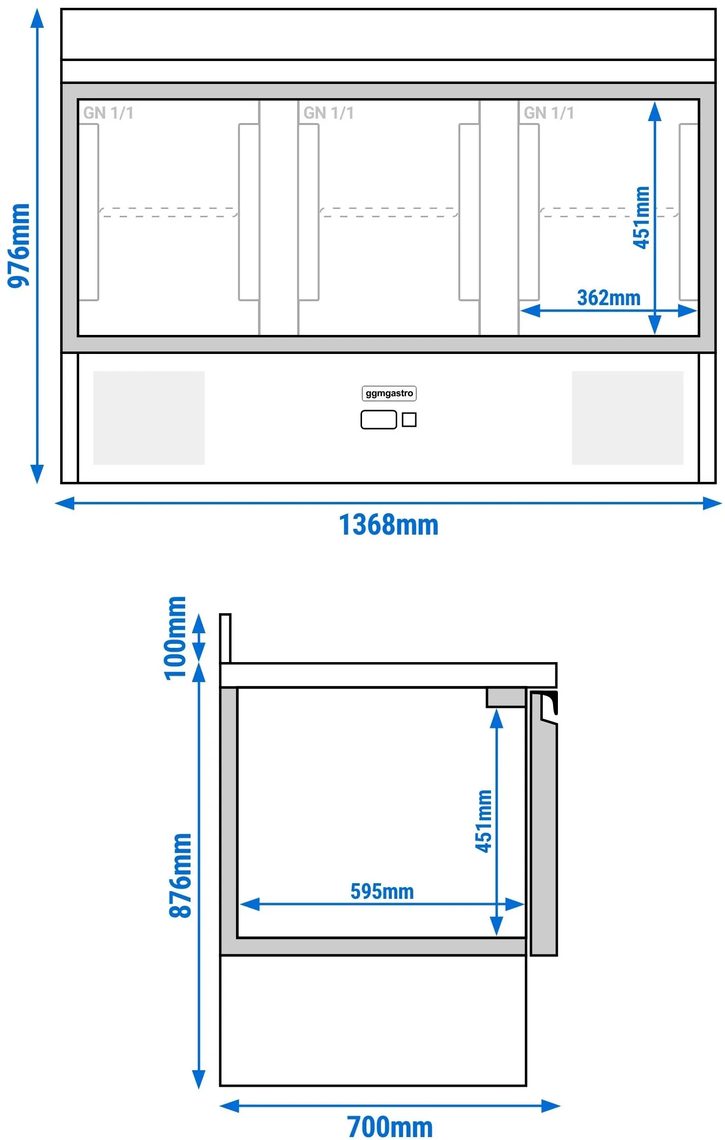 Холодильный стол GGM Gastro SAG147EAND#07 (Inox) - 8