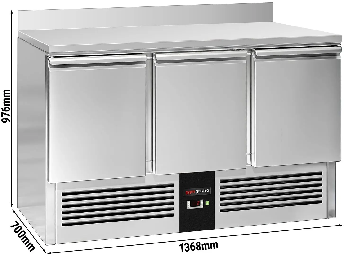 Холодильный стол GGM Gastro SAG147EAND (Inox) - 10