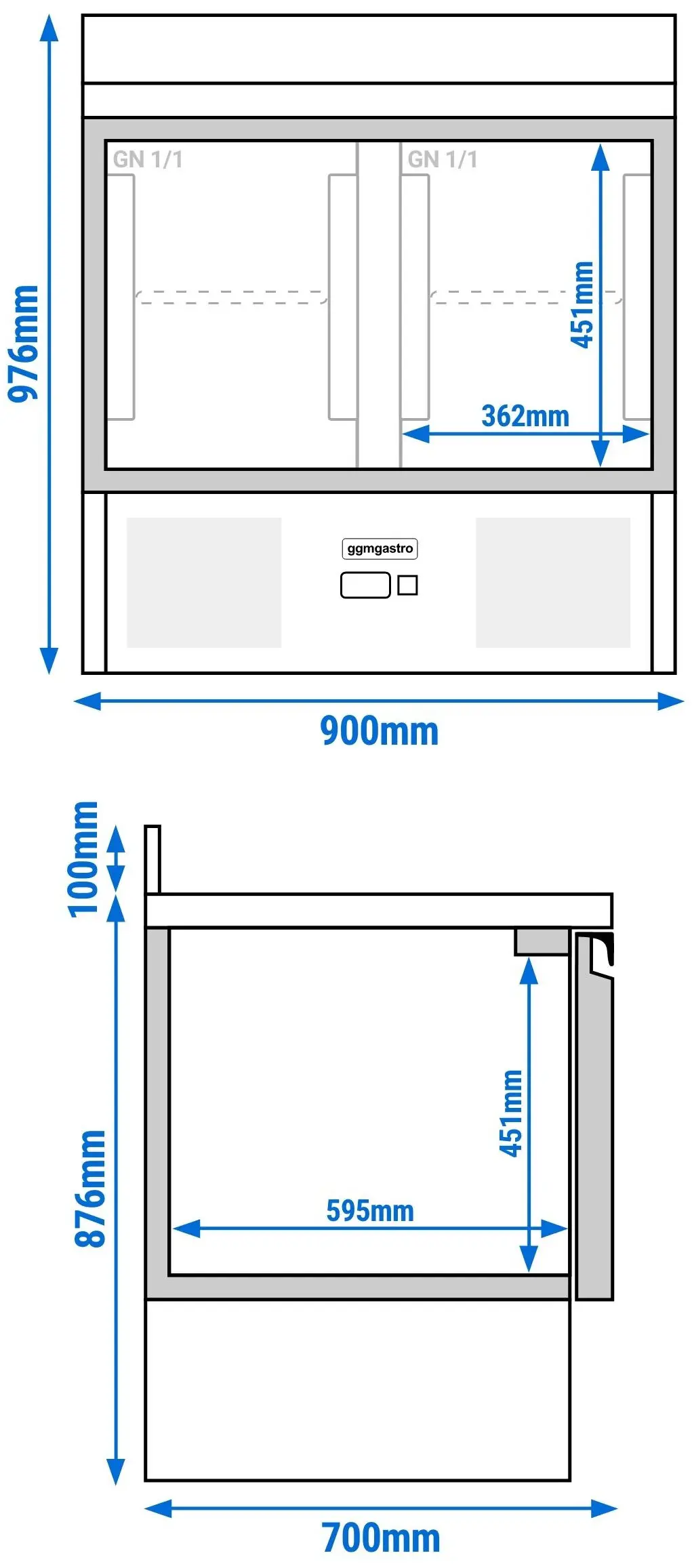 Холодильный стол GGM Gastro SAG97EAND (Inox) - 12