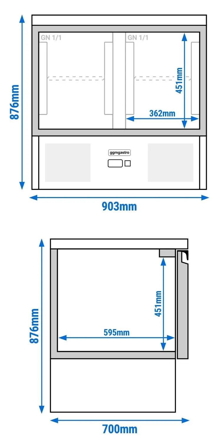Masa frigorifica GGM Gastro SAG97END#07 (Inox) - 10