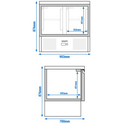 Masa frigorifica GGM Gastro SAG97END#2#GT (Inox) Thumb