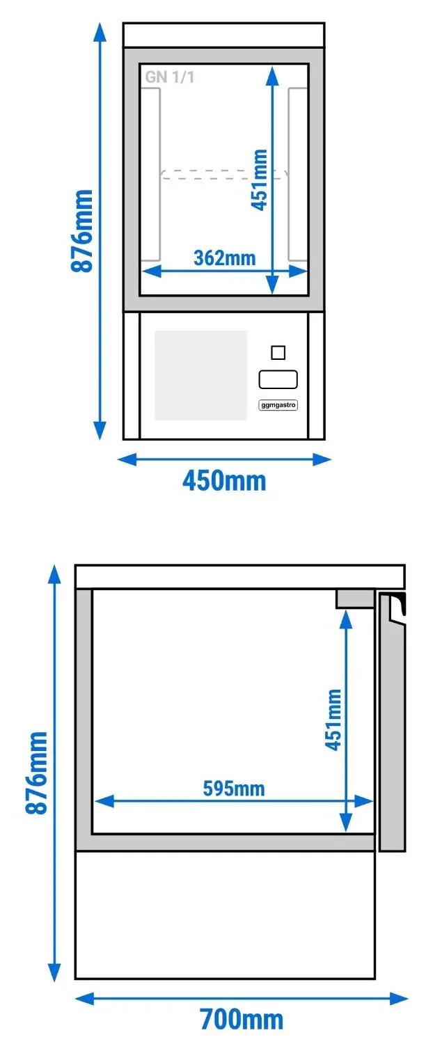 Холодильный стол GGM Gastro SAJ47E#07 (Inox) - 10