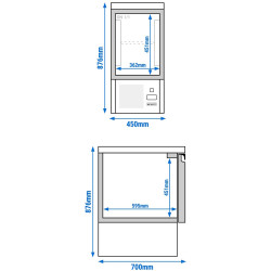 Masa frigorifica GGM Gastro SAJ47E (Inox) Thumb
