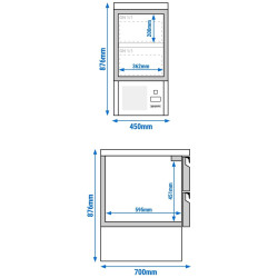 Masa frigorifica GGM Gastro SAJ47E2 (Inox) Thumb