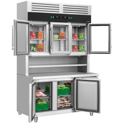 Masa frigorifica cu dulap superior GGM Gastro KKC3T7 (Inox) Thumb
