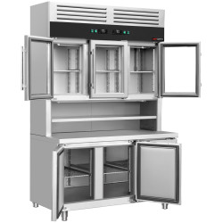 Masa frigorifica cu dulap superior GGM Gastro KKC3T7 (Inox) Thumb