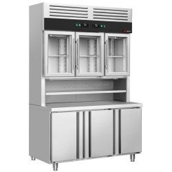 Masa frigorifica cu dulap superior GGM Gastro KKC3T7 (Inox)